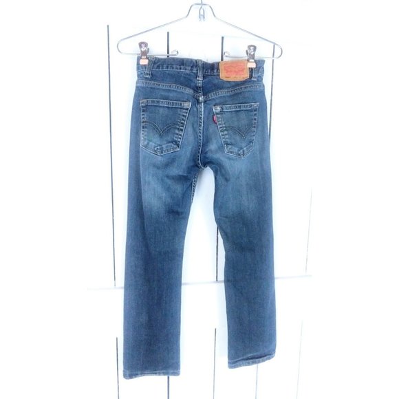 Kids 505 Levi's slim fit destroyed blue denim jeans - Picture 3 of 6